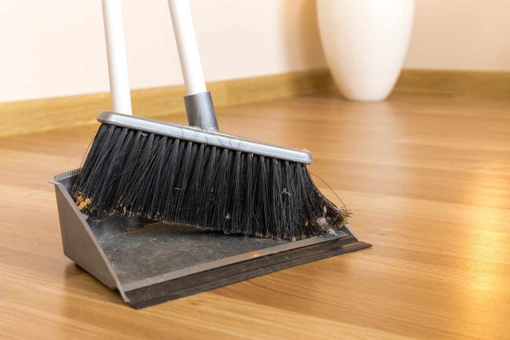 broom and dustpan